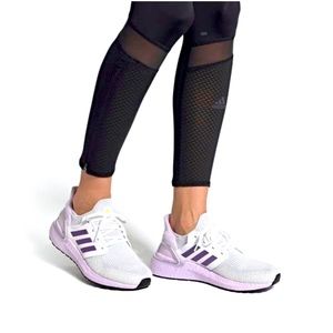 LIKE NEW Adidas Women’s Ultraboost 20 Shoes Size 9 White / Purple Tint